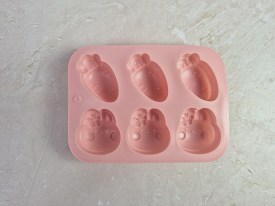 Moldes silicona 3 conejitos 3 zanahorias